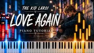The Kid Laroi Love Again Piano Tutorial! (Medium)