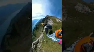 Wingsuit Flight  -  Beautiful flight - Parachute  #shorts