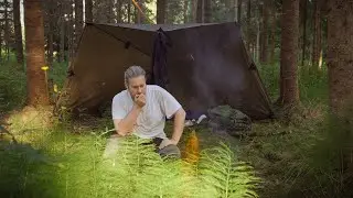 Overnight Camping with a Tarp Shelter