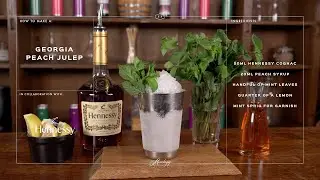 How To Make A Georgia Peach Julep | Cocktail Masterclass Drinks Recipe | Vegan Friendly