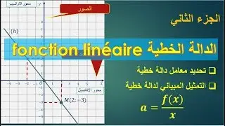 درس الدالة الخطية لمستوى الثالثة إعدادي_الجزء الثاني_Fonction linéaire _ partie 2_