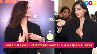 Brand Ambassador Oops Sonam Kapoors Black Jacket Mishap at Jio Mami Film Festival