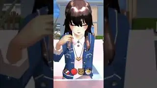 🍫🔴🐻🍜 emoji food challenge || #sakuraschoolsimulator  #food #asmr Prop id not mine 😁😁