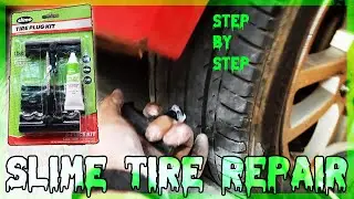 SLIME Tire Plug Kit Emergency REPAIR - WORKED PERFECTLY!! Step By Step TUTORIAL...