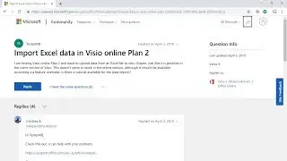 Visio Online Plan 2: Import data from Excel