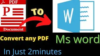How to convert PDF to Word | pdf to Msword convert in 2 mint|pdf convert to word