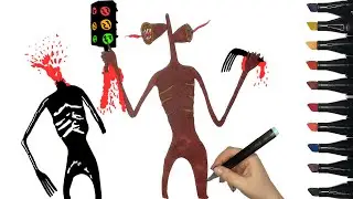 WHO IS STRONGER SIREN HEAD OR TRAFFIC LIGHT HEAD? Drawing