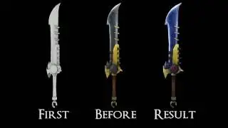Hand-Painted Sword Modeling & Texturing Blender 3D