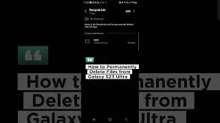 How to Permanently Delete Photos and Videos from Samsung Gallery Recycle Bin Once and for All #tips
