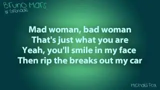 Bruno Mars - Grenade (Acoustic) [Lyrics on Screen] M'Fox