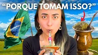 Gringa provando CHIMARRÃO e DOCES típicos do sul