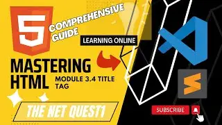 Mastering HTML - A Comprehensive Guide | HTML Title Tag
