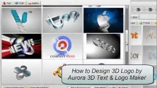3D Logo Design by Aurora 3D Text & Logo Maker