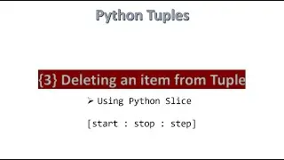 {3} Deleting an item from Tuple || Python [ Hindi ]