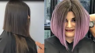 Из темного в яркий розовый цвет волос | Hair transformation