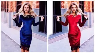 Покупки одежды с AliExpress - Бархатное платье