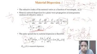 Material and waveguide dispersion