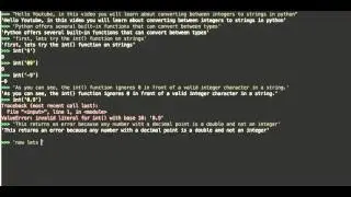 Converting between Strings and Integers in Python