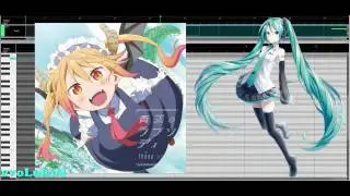 「青空のラプソディ」メイドラゴン OP - fhana feat. 初音ミク(Hatsune Miku) 【VOCALOID COVER】 1080p 60fps