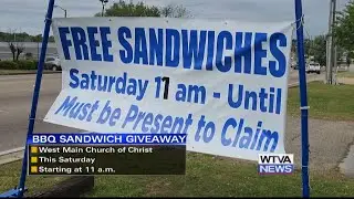 Tupelo church offering free barbecue sandwiches via drive-thru