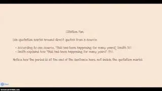 CC-Style & Grammar: Punctuation (Quotation Marks)