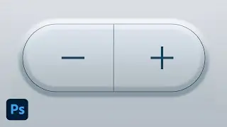 Gradient Embossed PLUS and MINUS Button in Adobe Photoshop 2023 | DesignMentor