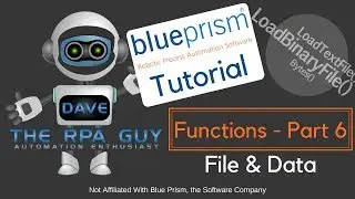 Blue Prism | Tutorial | Functions | Part 6 - Data and File