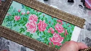 Как сделать  рамочку золотыми трубочками из бумажной лозы
