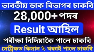 India Post GDS 1st merit list out 2026||Cut off % in Assam||India Post GDS recruitment 2026
