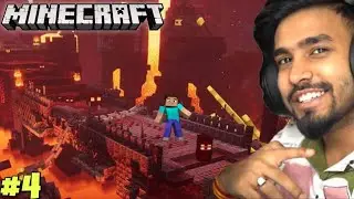EXPLORING NETHER FIRST TIME | MINECRAFT GAMEPLAY #4