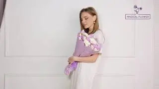 Букет из роз, гербер и эустом
