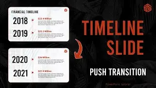 PowerPoint Timeline Slide with Push Transition Tutorial || Powerpoint Presentation Skills @ssslides