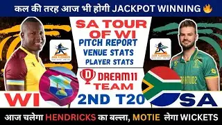 WI vs SA Dream11, WI vs SA Dream11 Prediction, West Indies vs South Africa 2nd T20 Dream11 Today