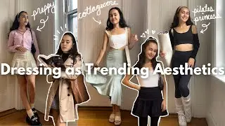 Dressing As Trending Aesthetics To College For A Week | Style Lookbook