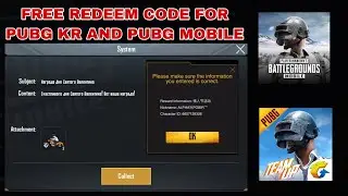 FREE REDEEM CODE FOR PUBG KR AND PUBG GLOBAL | NEW REDEEM CODE TRICK