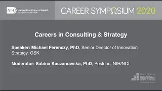 Careers in Consulting & Strategy: Michael Ferenczy, PhD