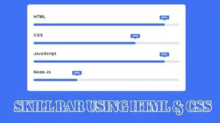 Create an Animated Skills Bar Using HTML & CSS | Progress Bar Tutorial
