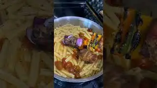 Gluten Free Pasta Dish with Kebabs 