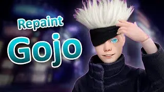 I Turned a Doll Into Satoru Gojo 🧿 From Jujutsu Kaisen | Anime Collab