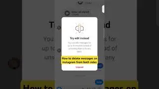 How to delete messages on instagram from both sides 