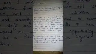 Application for Experience Certificate 