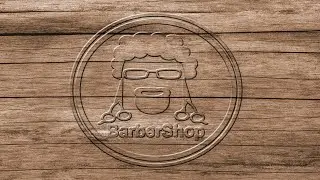 Barber Shop Logo Design Tutorial | Engraved Logo on Wood