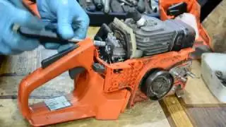 Replacing the fuel hose on a Husqvarna 136 chainsaw