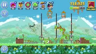 Angry Birds Friends Level 9 Tournament 1532 three stars NO POWER-UP walkthrough 2025-03-29