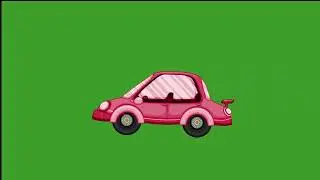 Cartoon Car Animation | Looping Driving Car Green Screen | Free VFX Overlay