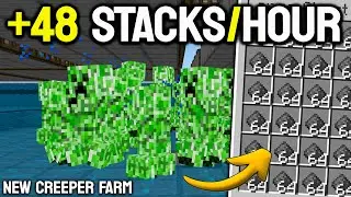 BEST EVER Creeper Farm in Minecraft Bedrock 1.21