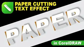 Paper Cutting Text Effect in CorelDRAW | Creative Typography Tutorial | Ayaz Inspire