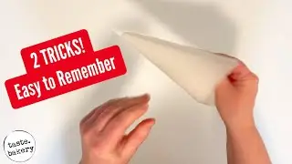 2 TRICKS! - How to Make a PIPING BAG out of PARCHMENT PAPER (Easy to Remember)