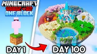I Survived 100 Days on One Block in Minecraft Hardcore