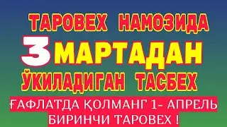 ТАРОВЕХ ТАСБЕХИ ! ТАРОВЕХ НАМОЗИДА ХАР БИР ДАМ ОЛИНГАН ВАКТДА ЎҚИЛАДИГАН ТАСБЕХ !